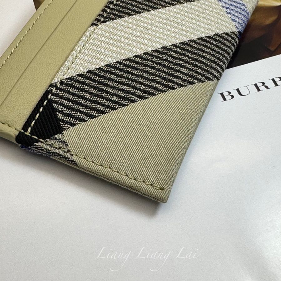 BURBERRY 經典卡其色斜格紋卡片夾|信用卡夾|悠遊卡夾-20