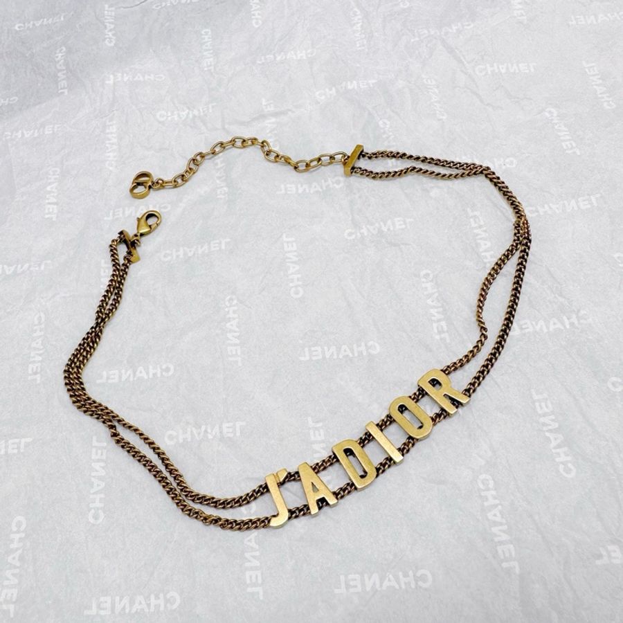 Dior 新款雙層字母choker頸鏈-2