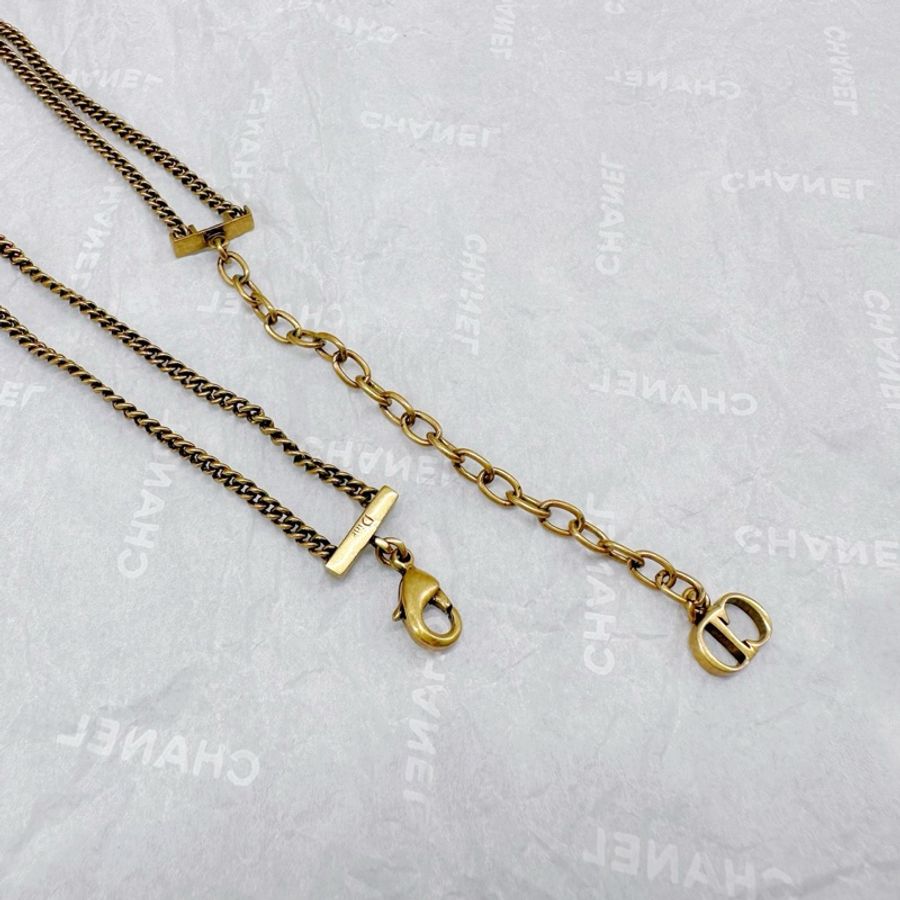 Dior 新款雙層字母choker頸鏈-3