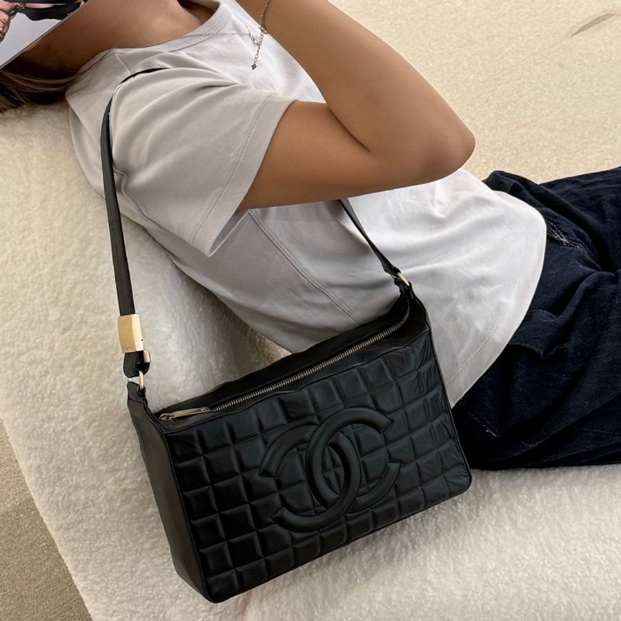 Chanel 冰格單肩腋下-2