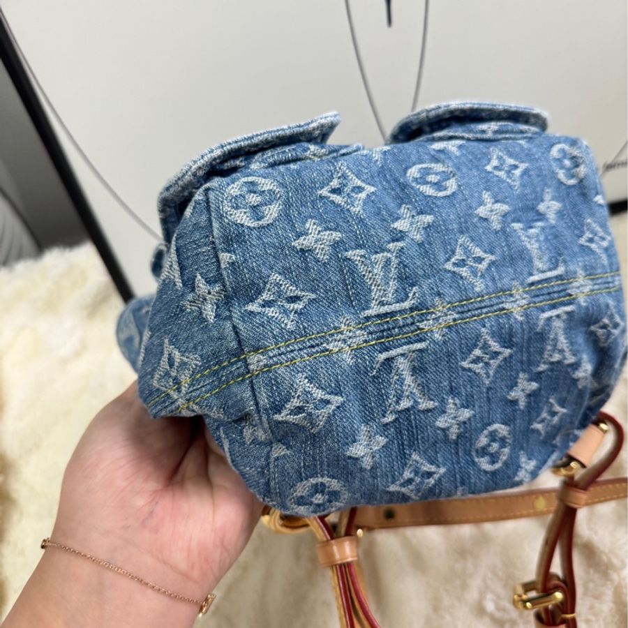 現貨Lv 牛仔書包仔 芯片版本 95%new-11