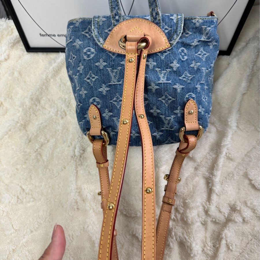 現貨Lv 牛仔書包仔 芯片版本 95%new-15