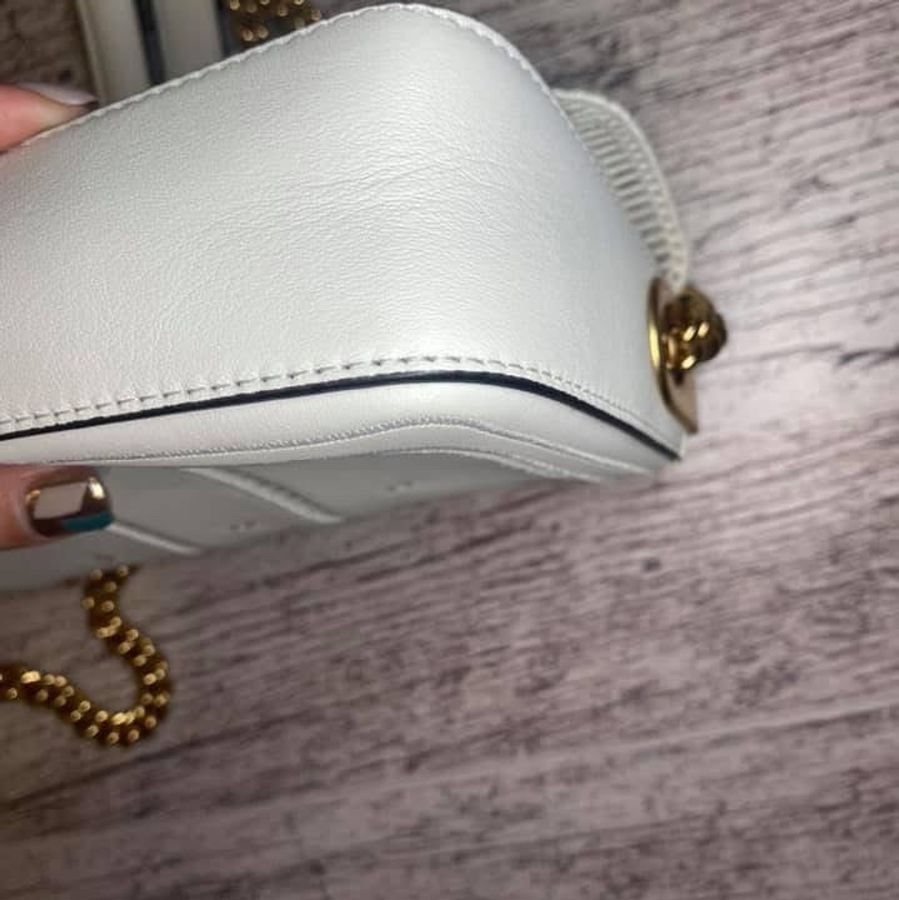 Fendi 蕾絲縷空雕花 白牛皮Baguette法棍包-6
