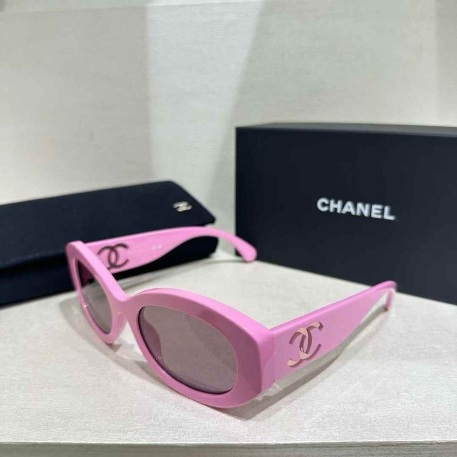 Chanel 粉色5528 太陽眼鏡  全新全配-4