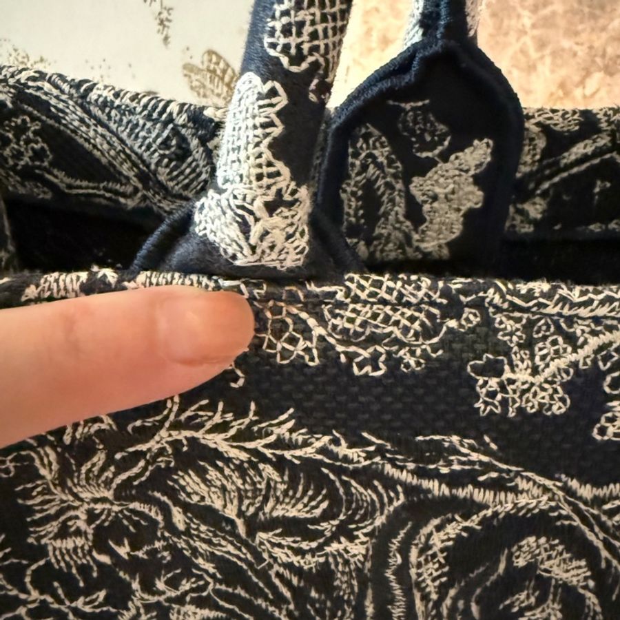 Dior Book Tote 藍色動物印花圖騰大型托特包-8