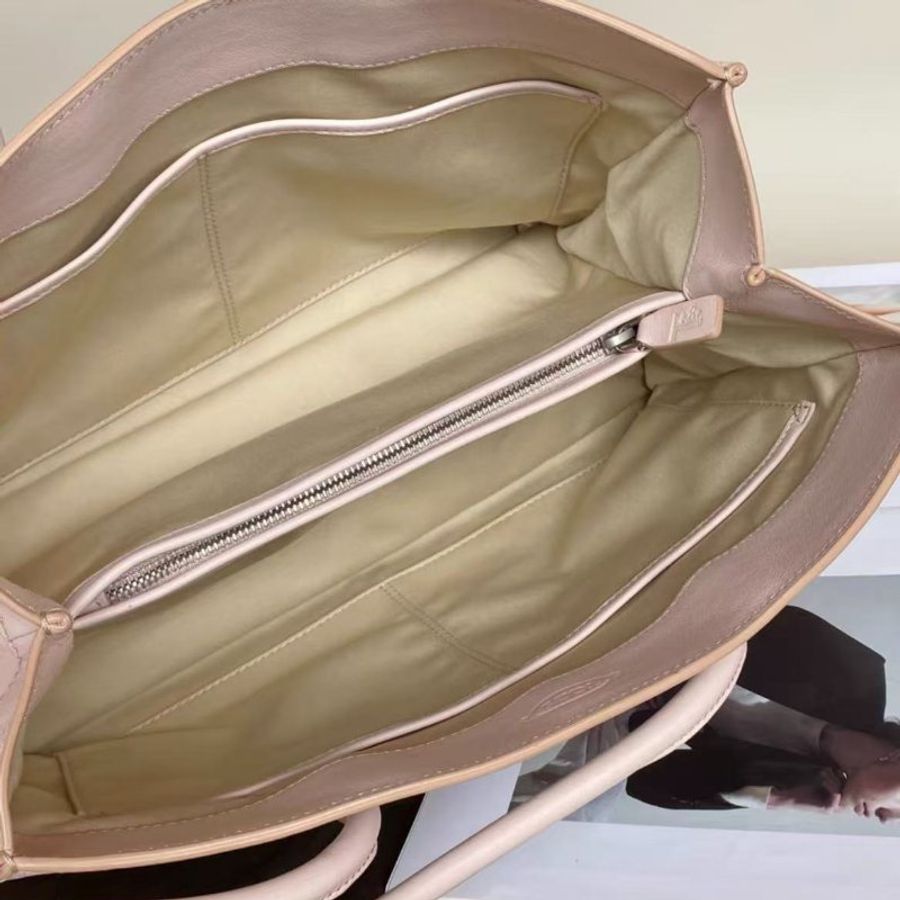 ✨TODS 櫻花粉色tote托特包 35*13*23cm  98新配件塵袋-4