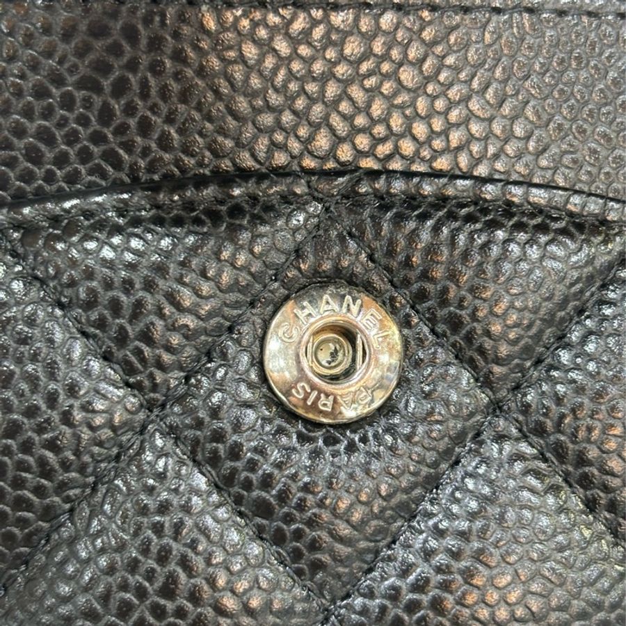 CHANEL A01113 COCO23 CF23 FLAP 黑色荔枝皮 銀鍊 肩背包口蓋包-11