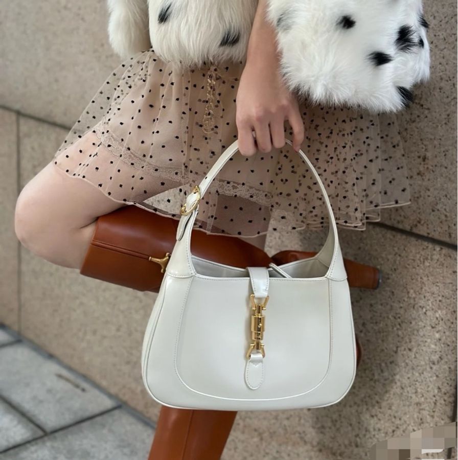 Gucci jackie1961小號全皮白色🤍-3
