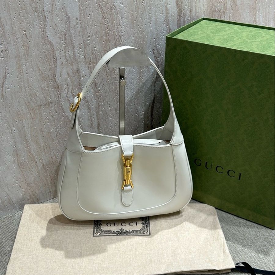 Gucci jackie1961小號全皮白色🤍-6