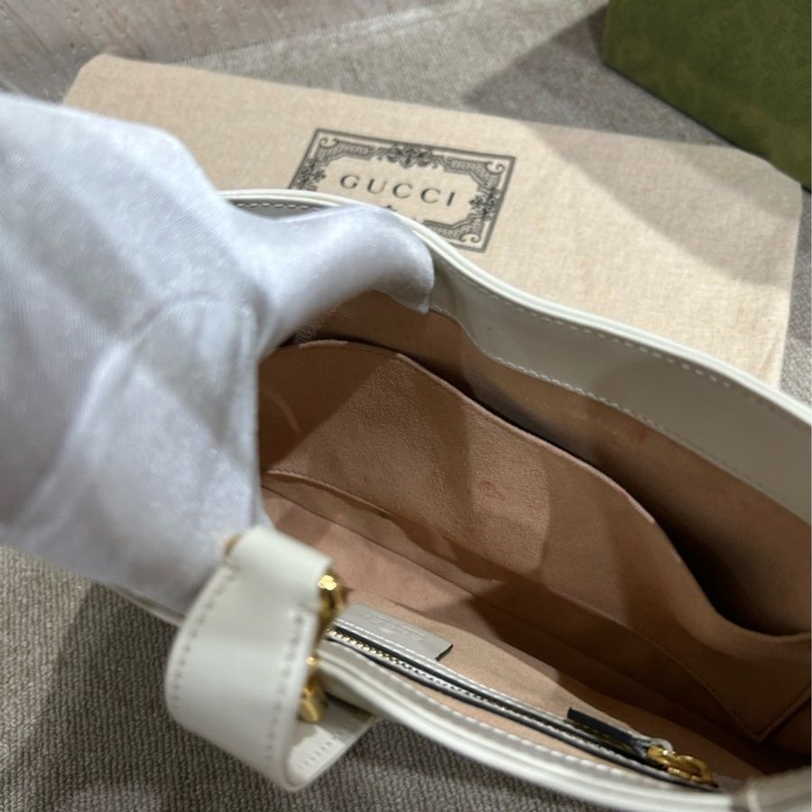 Gucci jackie1961小號全皮白色🤍-12