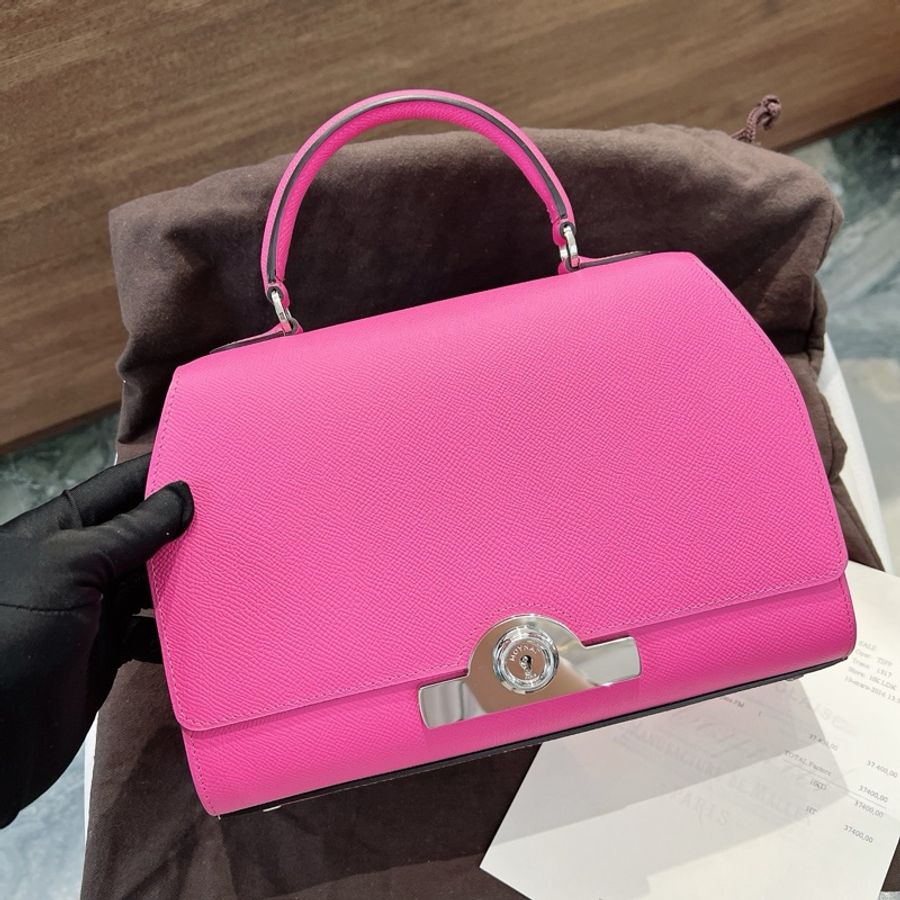 Moynat 莫奈 Rejane 中號 粉色銀扣-1