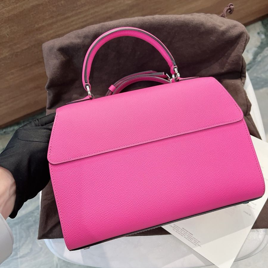 Moynat 莫奈 Rejane 中號 粉色銀扣-2