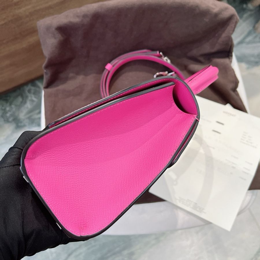 Moynat 莫奈 Rejane 中號 粉色銀扣-3