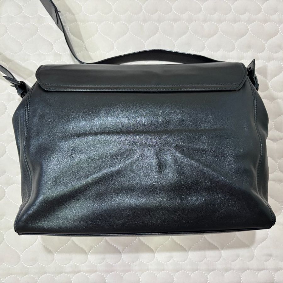 CHANEL 少見 皮革肩背包 全黑 Vintage-6