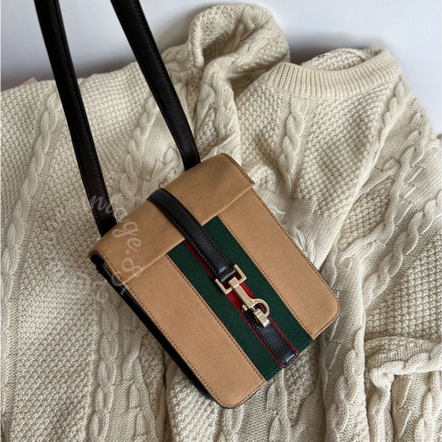 Gucci 1986 Jackie 小廢包 Vintage 中古款 斜揹包 手機包-0