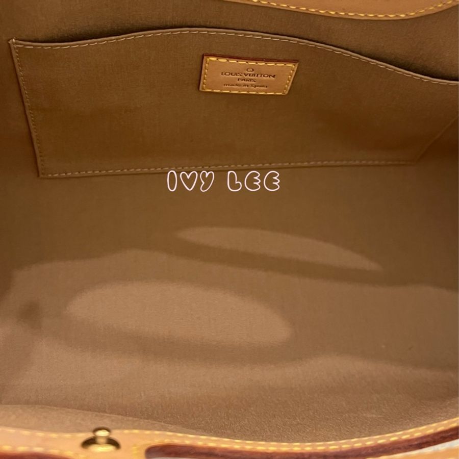 Louis Vuitton Monogram Vernis Roxbury DriveM91372金黃漆皮肩背包二手精品-5