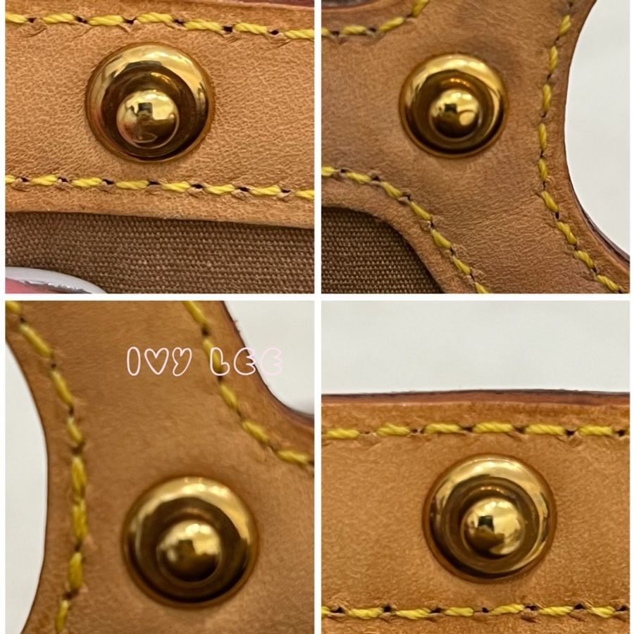 Louis Vuitton Monogram Vernis Roxbury DriveM91372金黃漆皮肩背包二手精品-16