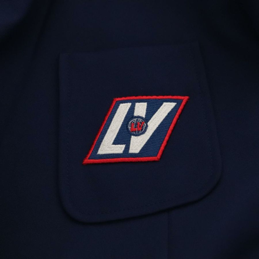 【日本直送】路易威登 (LOUIS VUITTON) 附貼布夾克，聚酯纖維，38碼，海軍藍，貨號1A63TC，LV正品，貨號98177SM-16
