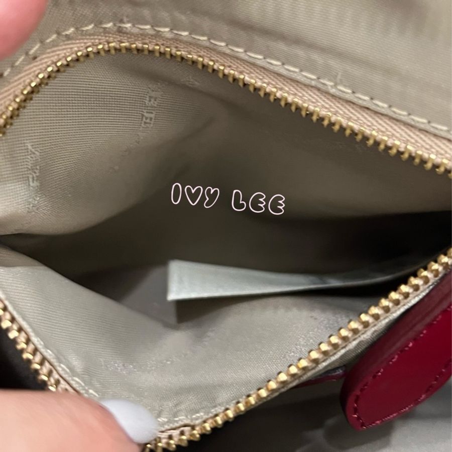 BURBERRY Orchard 斜背包 Haymarket 塗層帆布 皮革 格紋 紅色 正品 二手精品-7