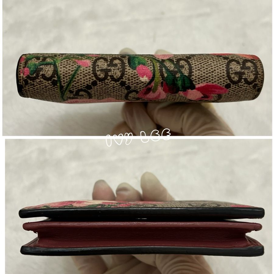 GUCCI GG Blooms 小巧皮夾 皮夾花卉圖案 410088 短夾 正品 二手精品-8
