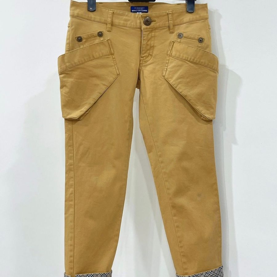 BURBERRY 藍標 二側口袋反褶格紋-0