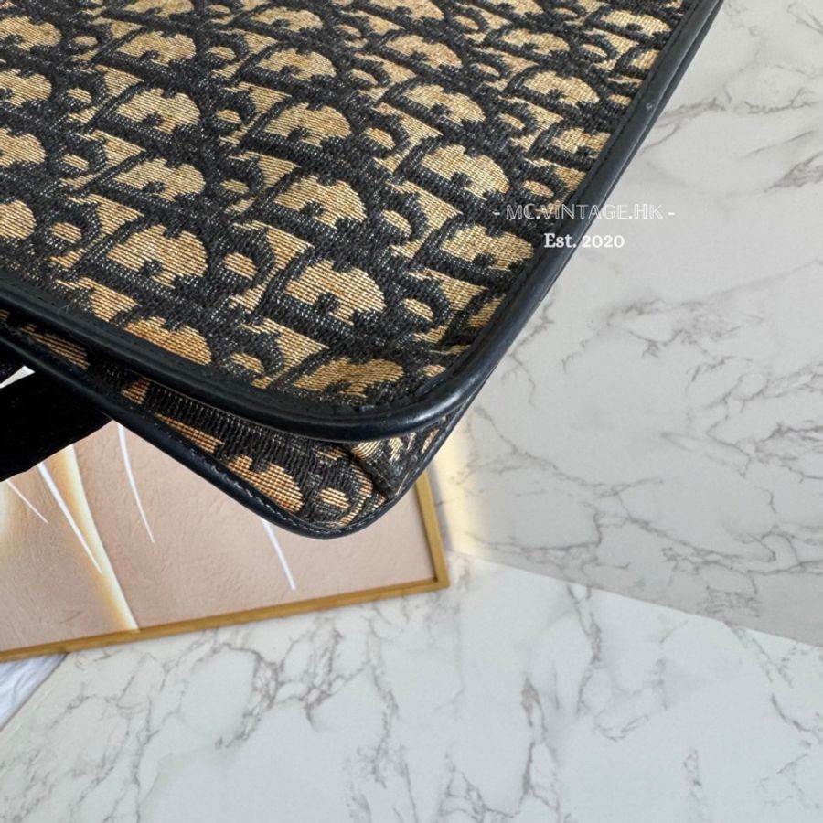 Dior Vintage Oblique Clutch 中古 緹花布 手拿包-9