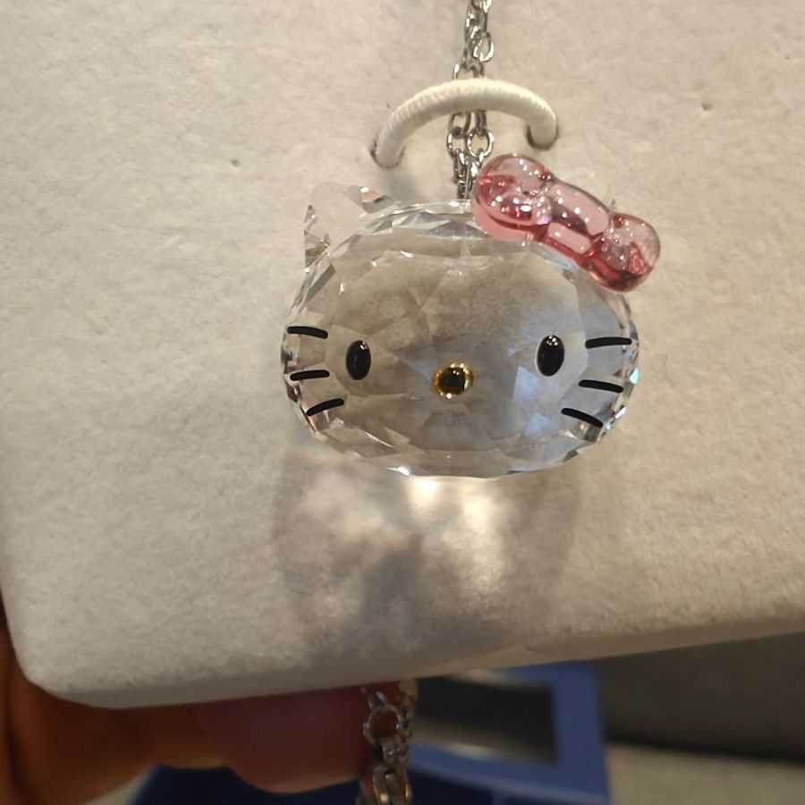 特價出清奧地利施華洛世奇Hello kitty聯名絕版水晶項鍊-0