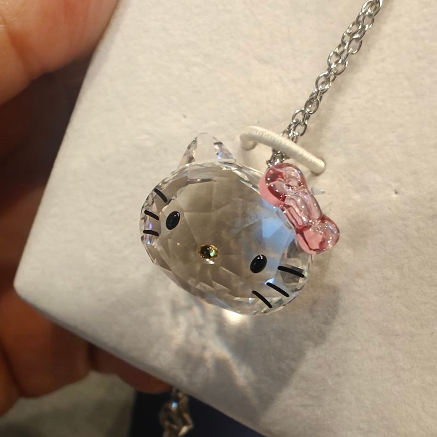 特價出清奧地利施華洛世奇Hello kitty聯名絕版水晶項鍊-1