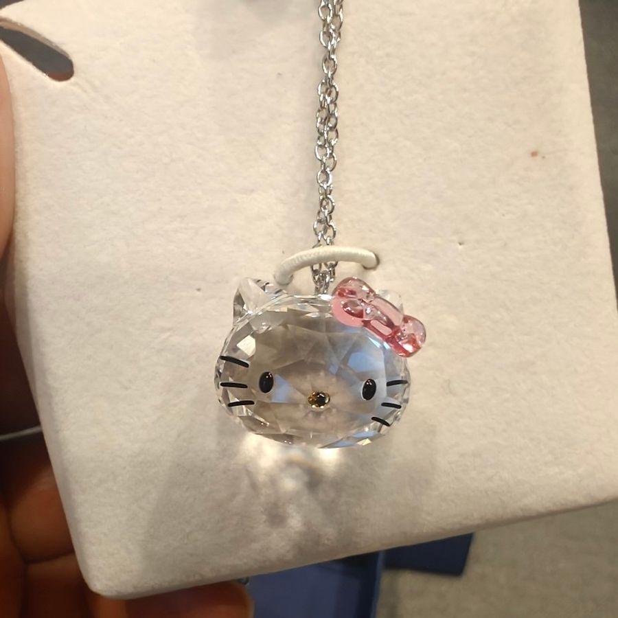 特價出清奧地利施華洛世奇Hello kitty聯名絕版水晶項鍊-2