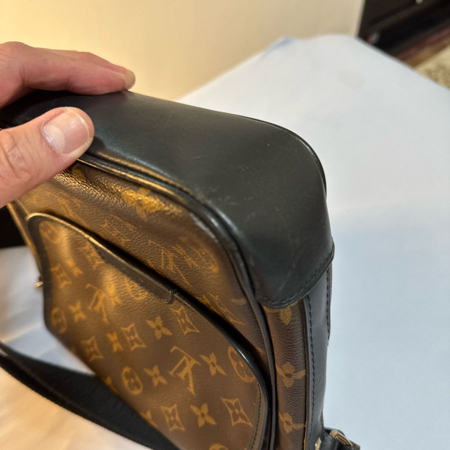 Louis Vuitton LV M56717 District PM Monogram Macassar 郵差包 斜揹 老花 棕色-9