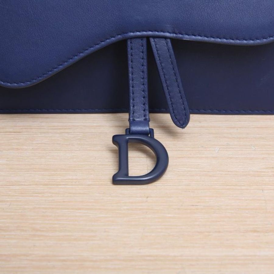 DIOR(迪奧) SADDLE 馬鞍 腰包 17 墨藍色 帆布 2019 Oblique印花-7