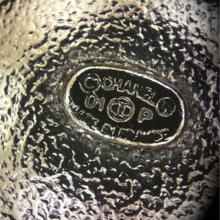Chanel Vintage 01P金屬黑色星星吊墜耳針-8