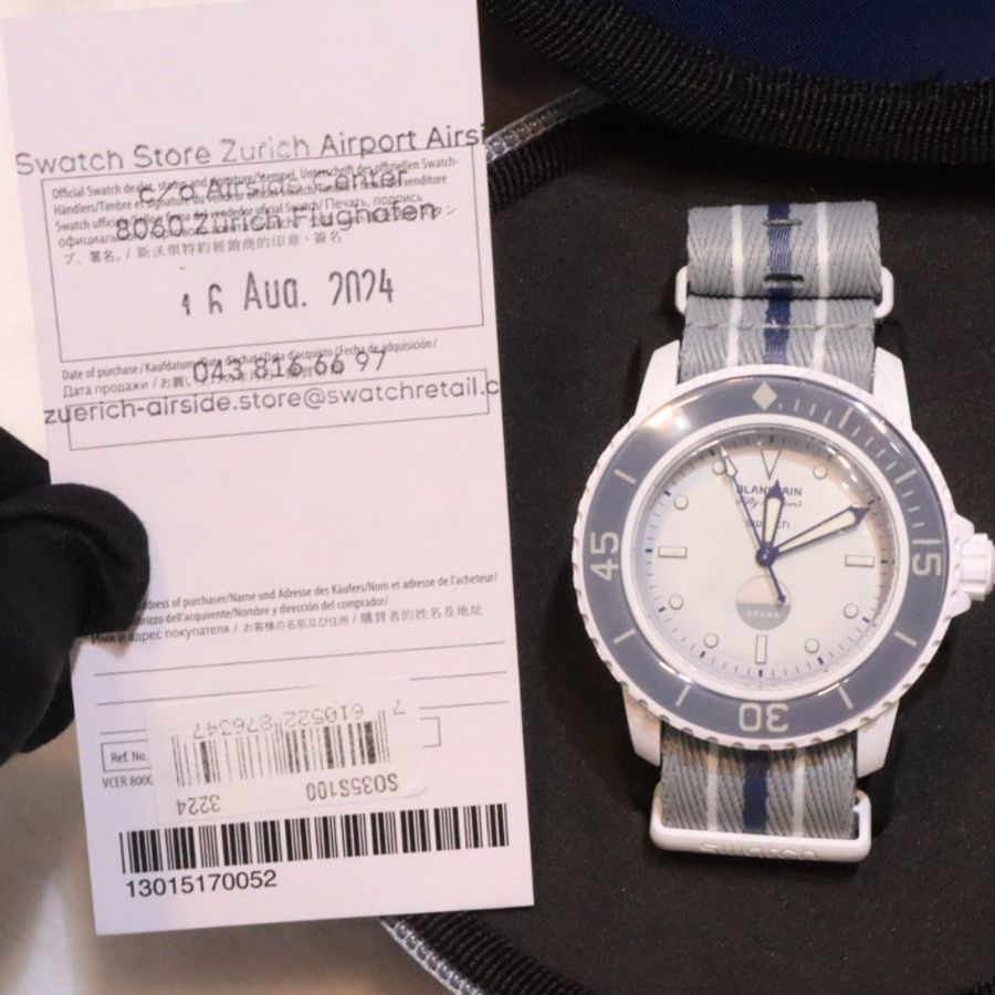 全新swatch × blancpain 白色🤍-1