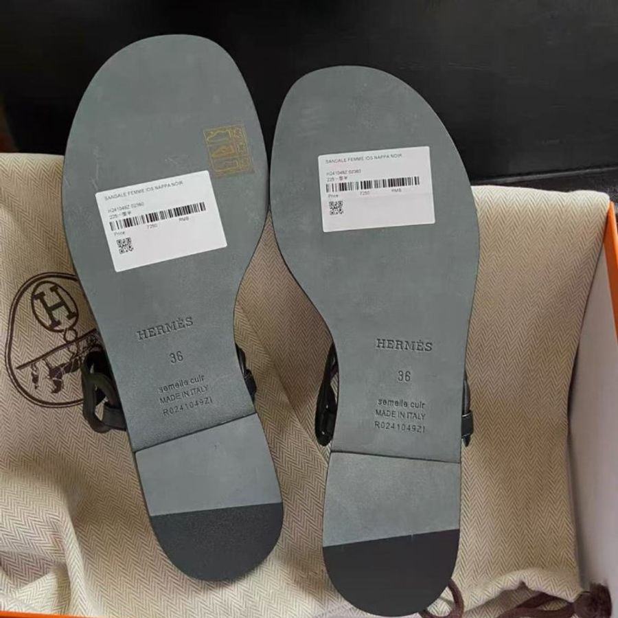 hermes 24新款 Ios豬鼻子拖鞋,36號全新配件塵袋盒子-3