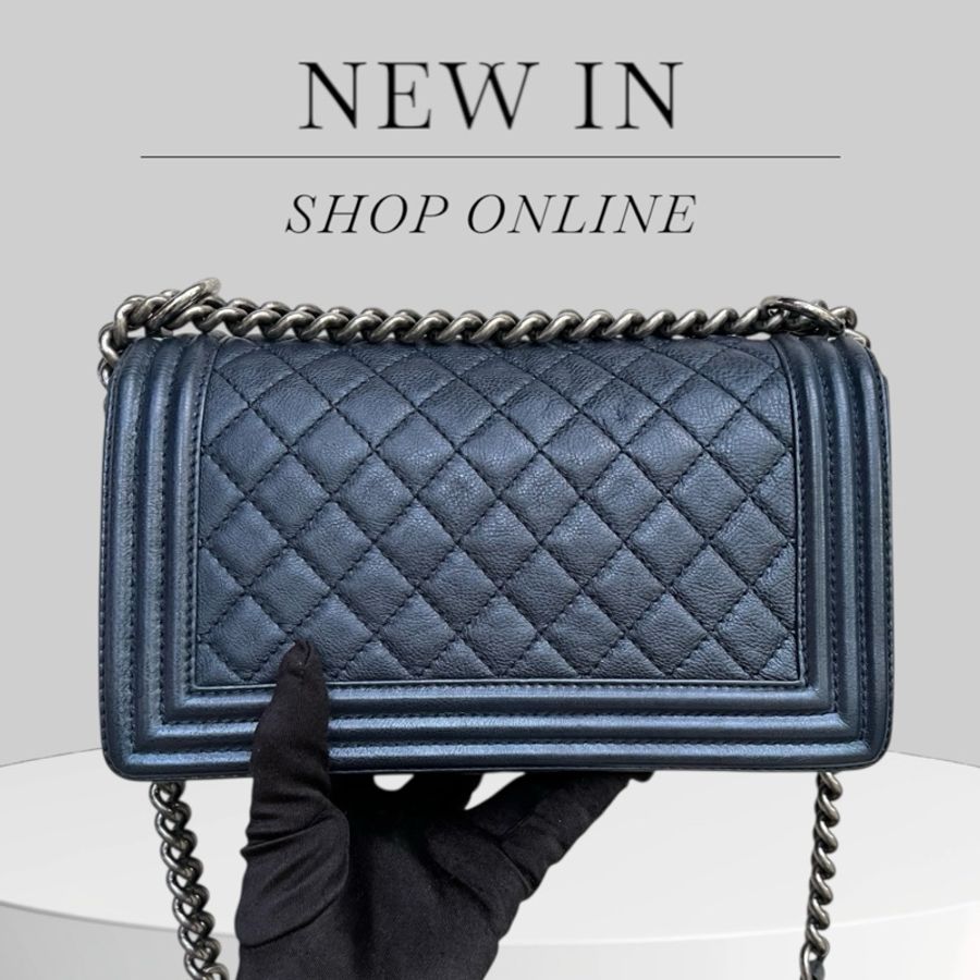Chanel Caviar Leboy medium 荔枝皮boy-1