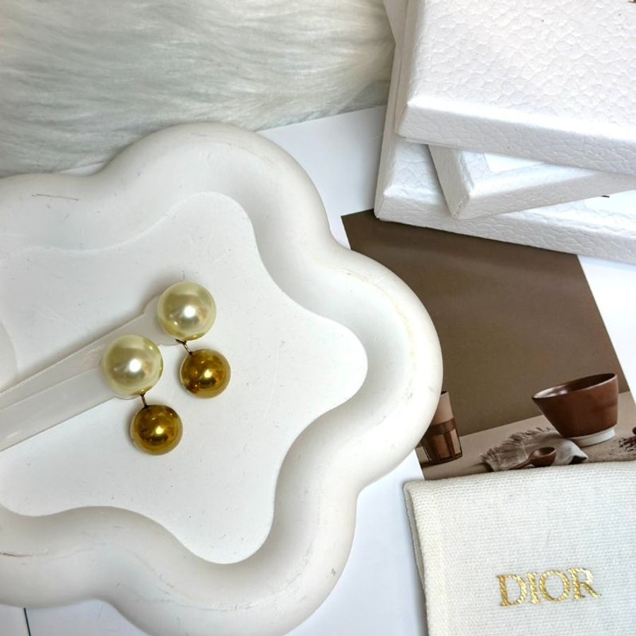 DIOR Tribales D-Pepite雙珠金球耳環-3
