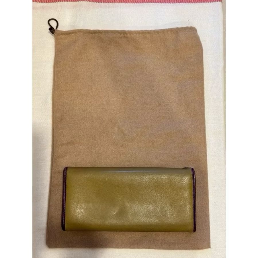 LOEWE奶茶色十卡撞色長夾-8