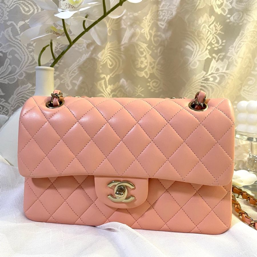 Chanel CF 23 淡金扣 小羊皮-2