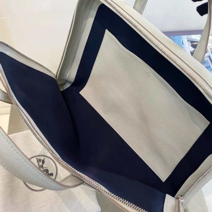 Hermes 愛馬仕 珍珠白工作包 手提包 低調奢華 筆電能放容量足夠-2