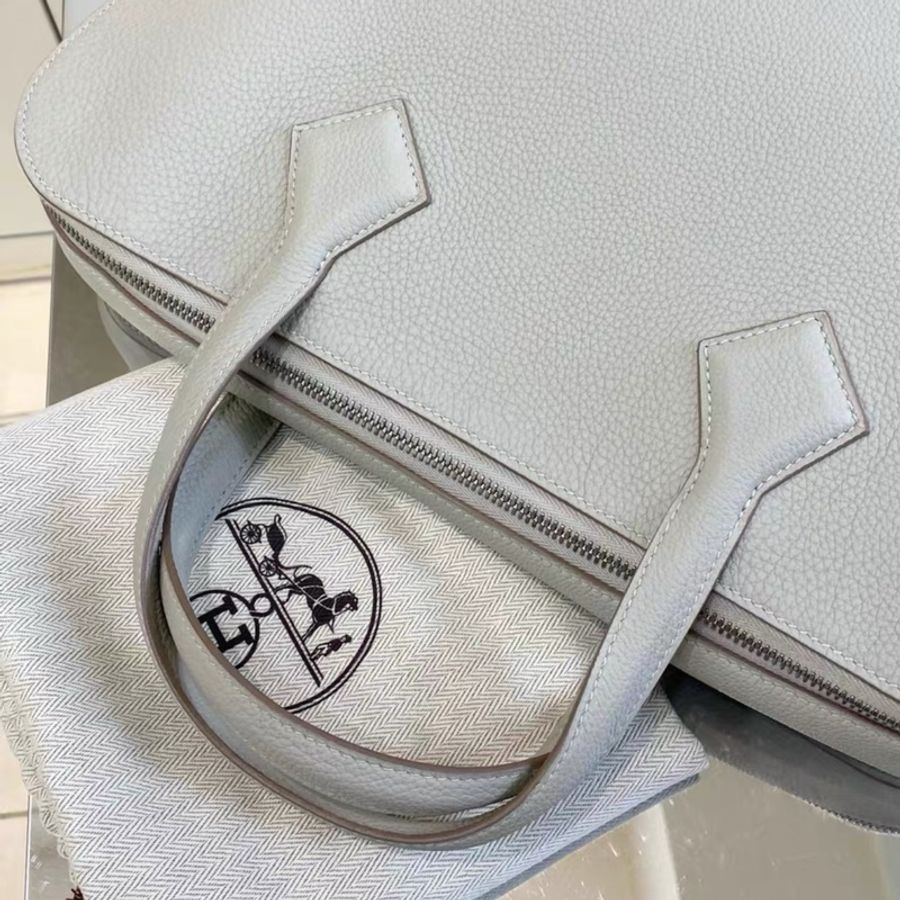 Hermes 愛馬仕 珍珠白工作包 手提包 低調奢華 筆電能放容量足夠-5