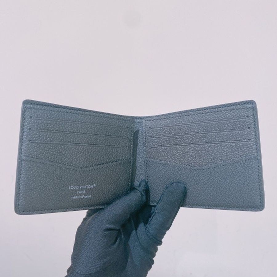 TK1677 Louis Vuitton 路易威登M14927 修身黑灰色中夾Slender Wallet Grey And Black Canvas-9
