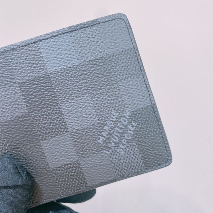 TK1677 Louis Vuitton 路易威登M14927 修身黑灰色中夾Slender Wallet Grey And Black Canvas-16