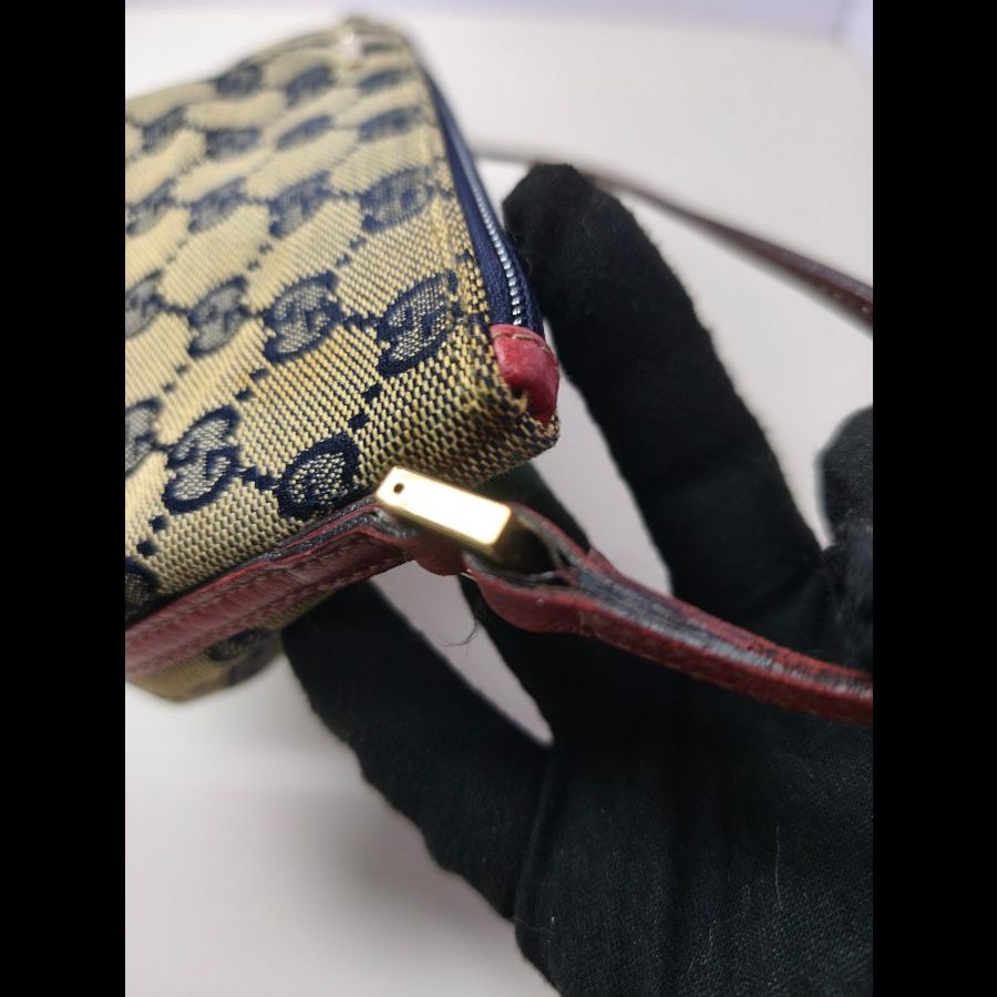 GUCCI GG帆布配件袋GG圖案單手柄迷你手提包 -19