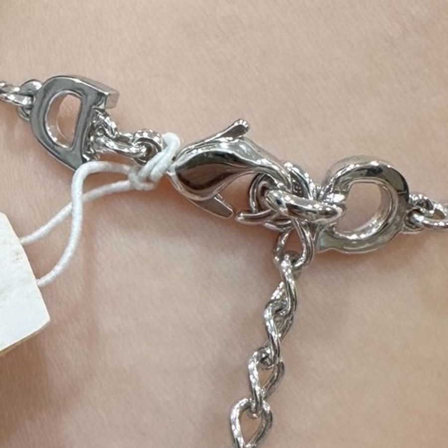 DIOR 迪奧 CD CHRISTIAN DIOR LOGO TAG 銀牌 小牌 墜飾 手鍊 手鏈 手環 手飾 鍊條-11