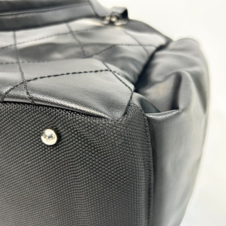 Chanel黑色牛皮帆布Paris Biarritz托特包A34210-6