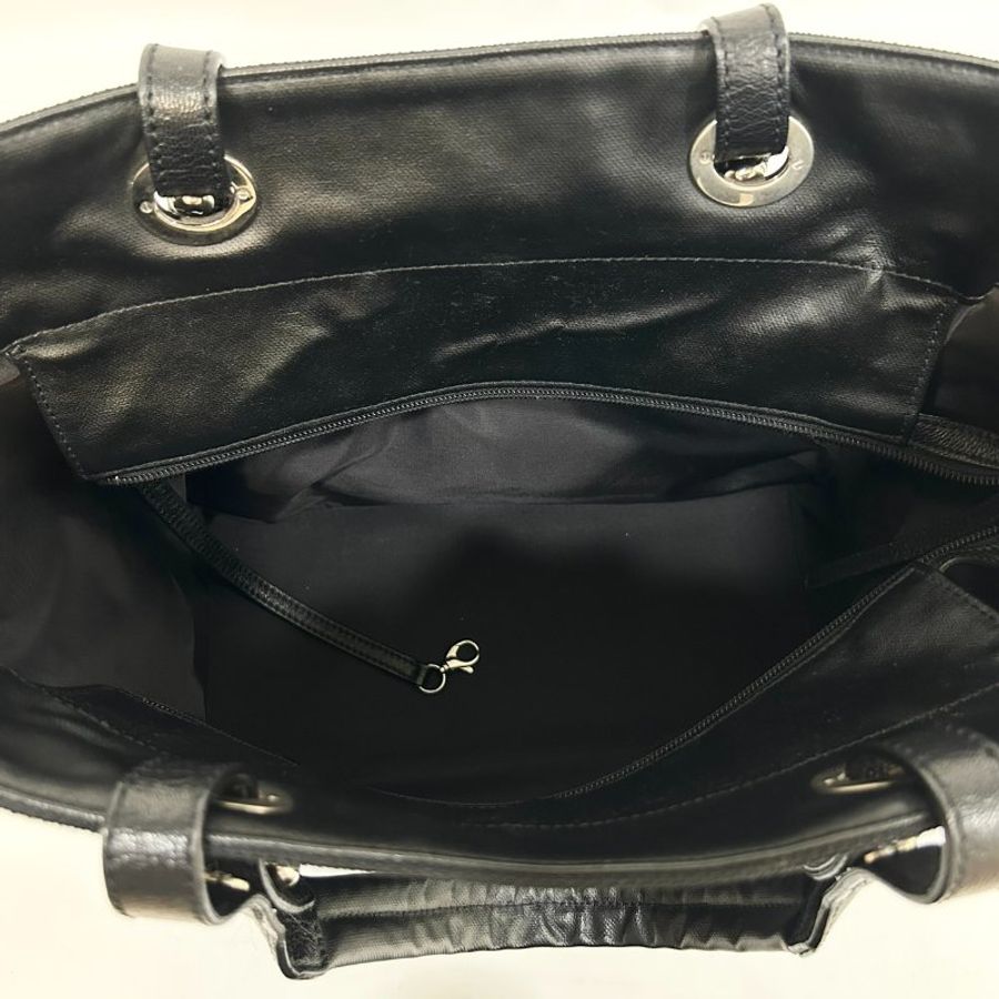 Chanel黑色牛皮帆布Paris Biarritz托特包A34210-13