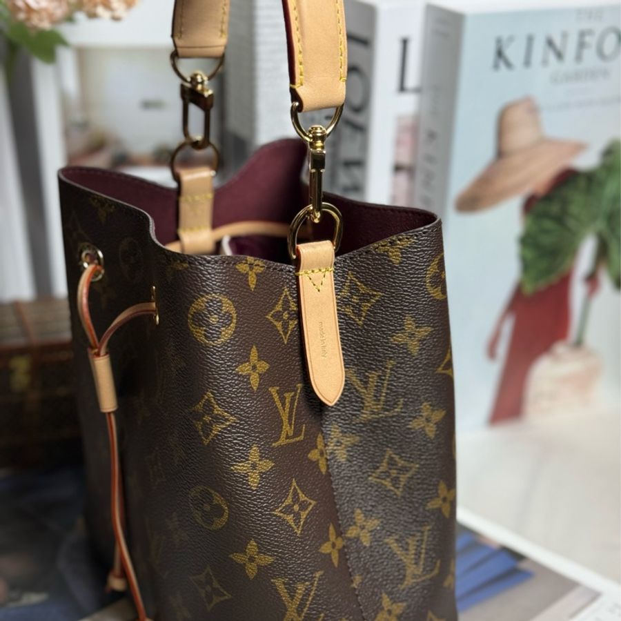(2024/12月🎁台灣購證全配)LV Neo noe BB 原花新款水桶包 M46581 ✨最新晶片款-3