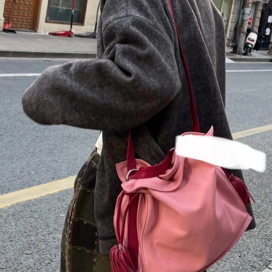 Loewe 羅意威粉色拼色中號福袋💕-8