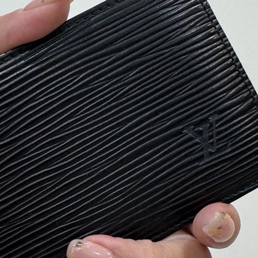 LV EPI 水波紋 黑色 卡夾 卡包 名片夾 信用卡夾 證件夾-8