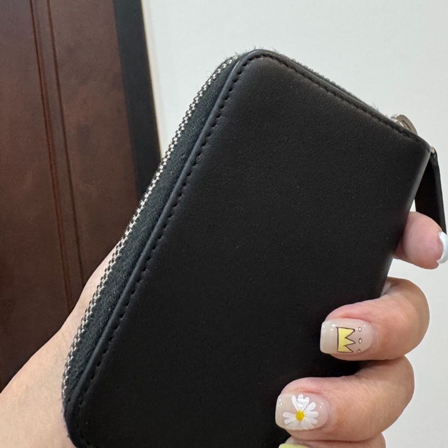 CHANEL 香奈兒 黑色 白色大LOGO 卡包 零錢包 錢包 皮夾 短夾 ㄇ字拉 ㄇ拉-12